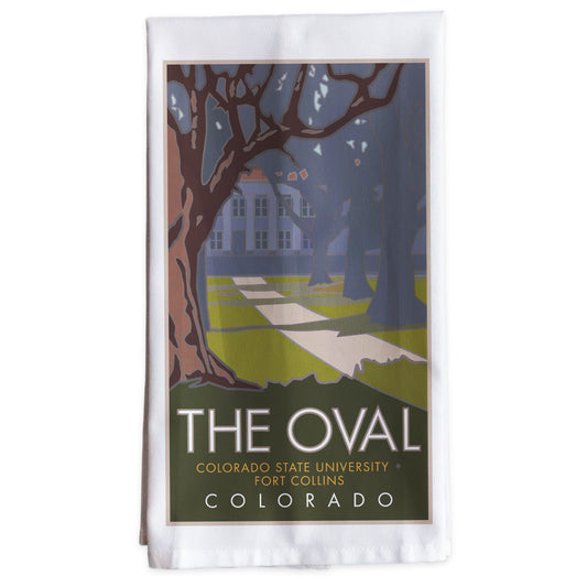 The Oval (CSU), Colorado -Tea Towel