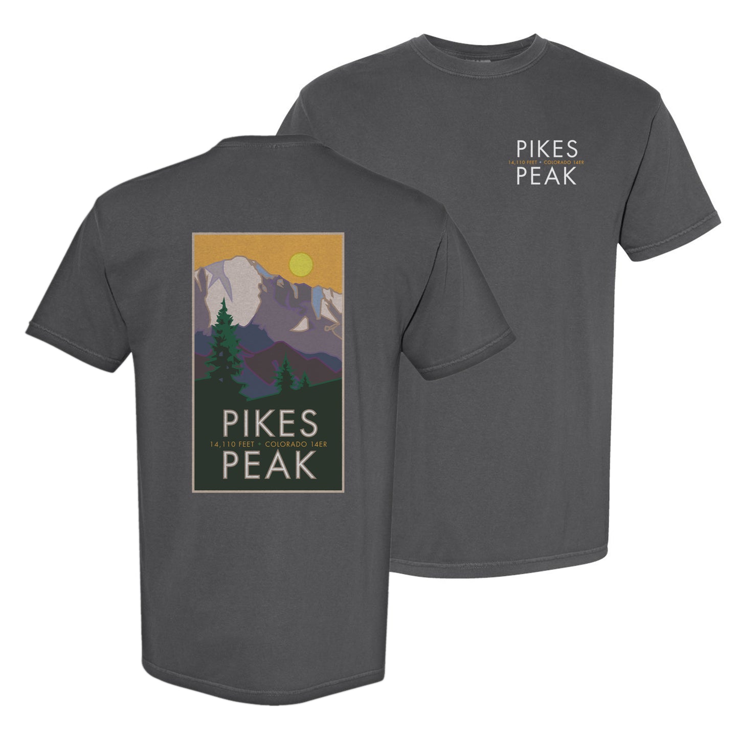 Pikes Peak, Colorado - Comfort Colors Heavyweight T-Shirt