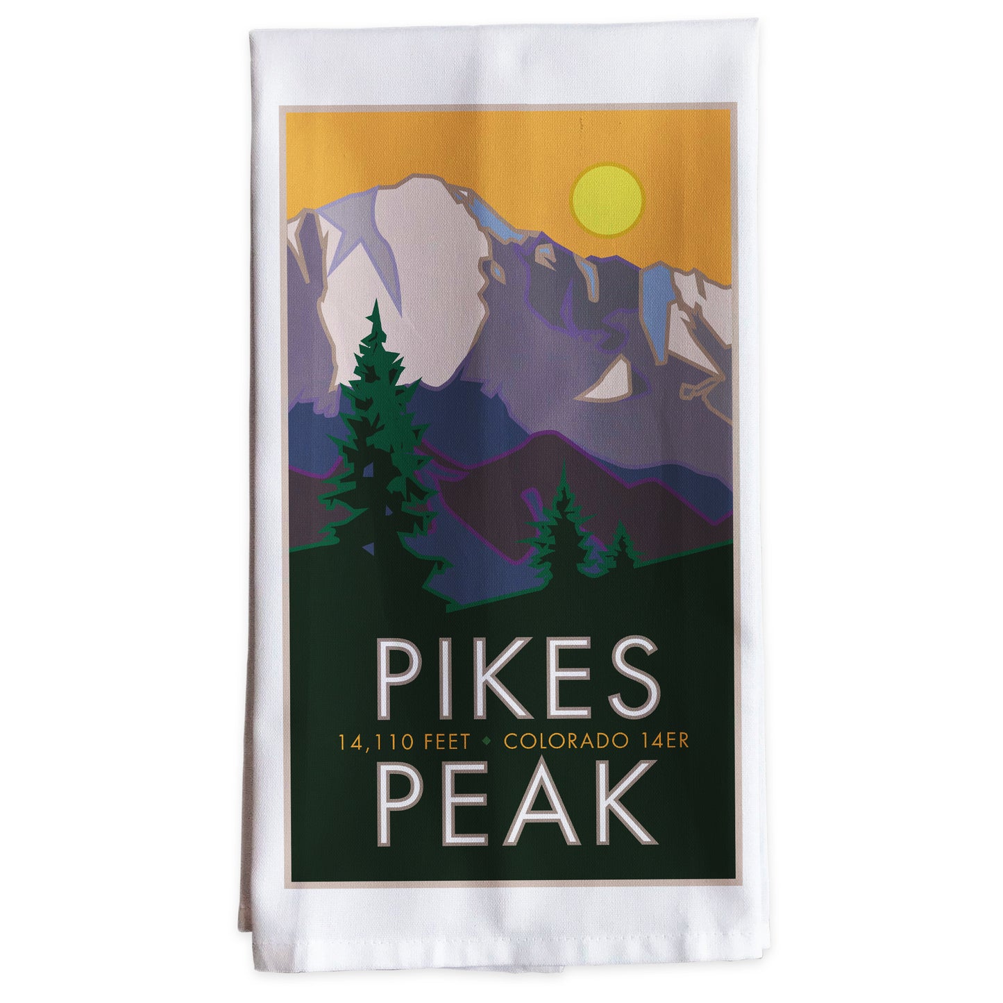 Pikes Peak, Colorado - Colorado 14er -Tea Towel