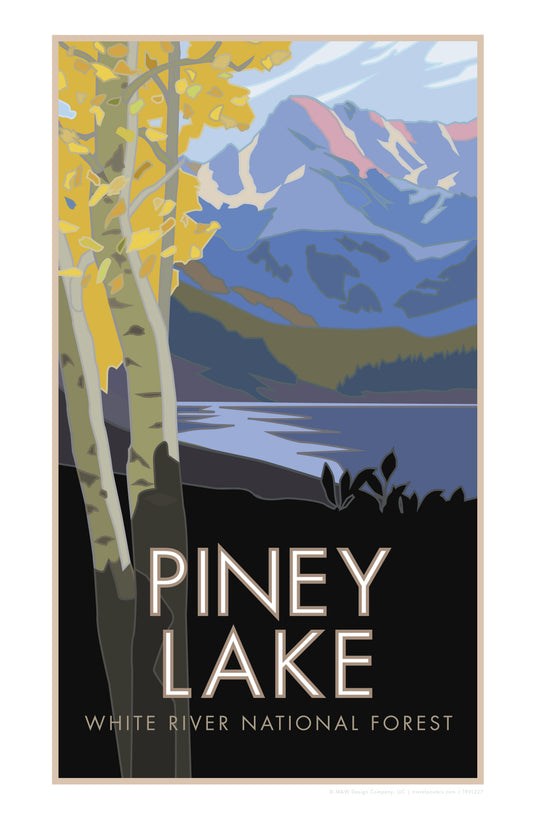 Piney Lake (with Aspens), Colorado - 11" x 17" Poster