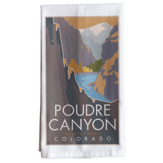 Poudre Canyon, Colorado -Tea Towel