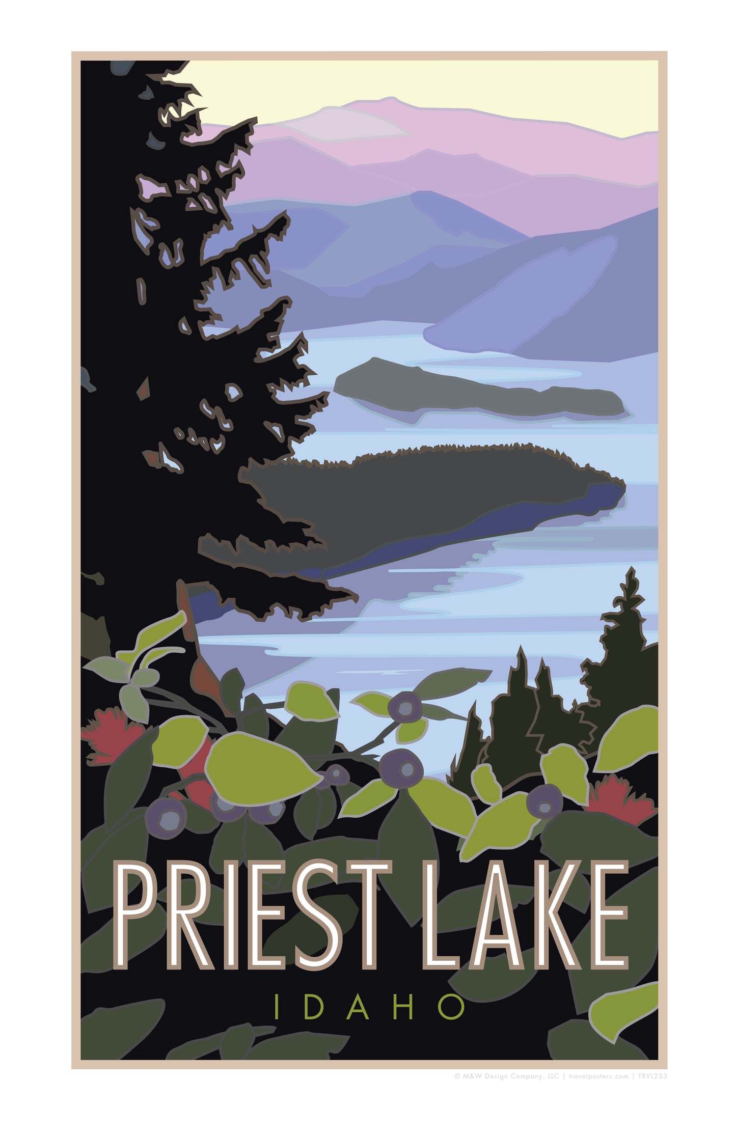 Priest Lake, Idaho - Poster