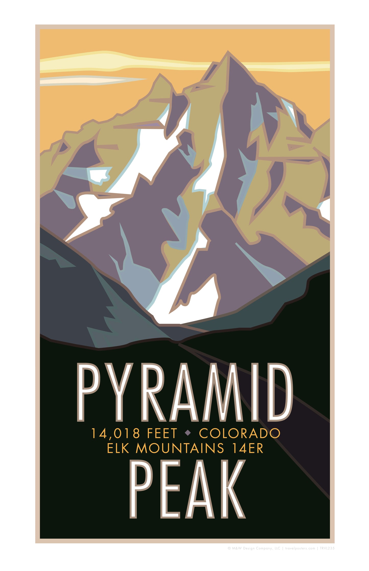 Pyramid Peak, Colorado - Colorado 14er - Poster