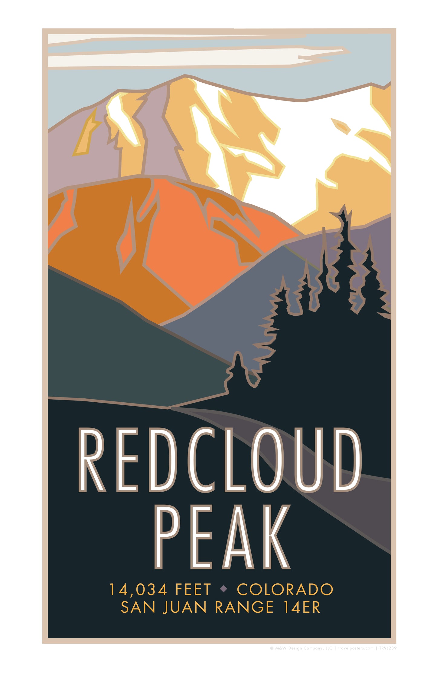 Red Cloud Peak, Colorado - Colorado 14er - Poster