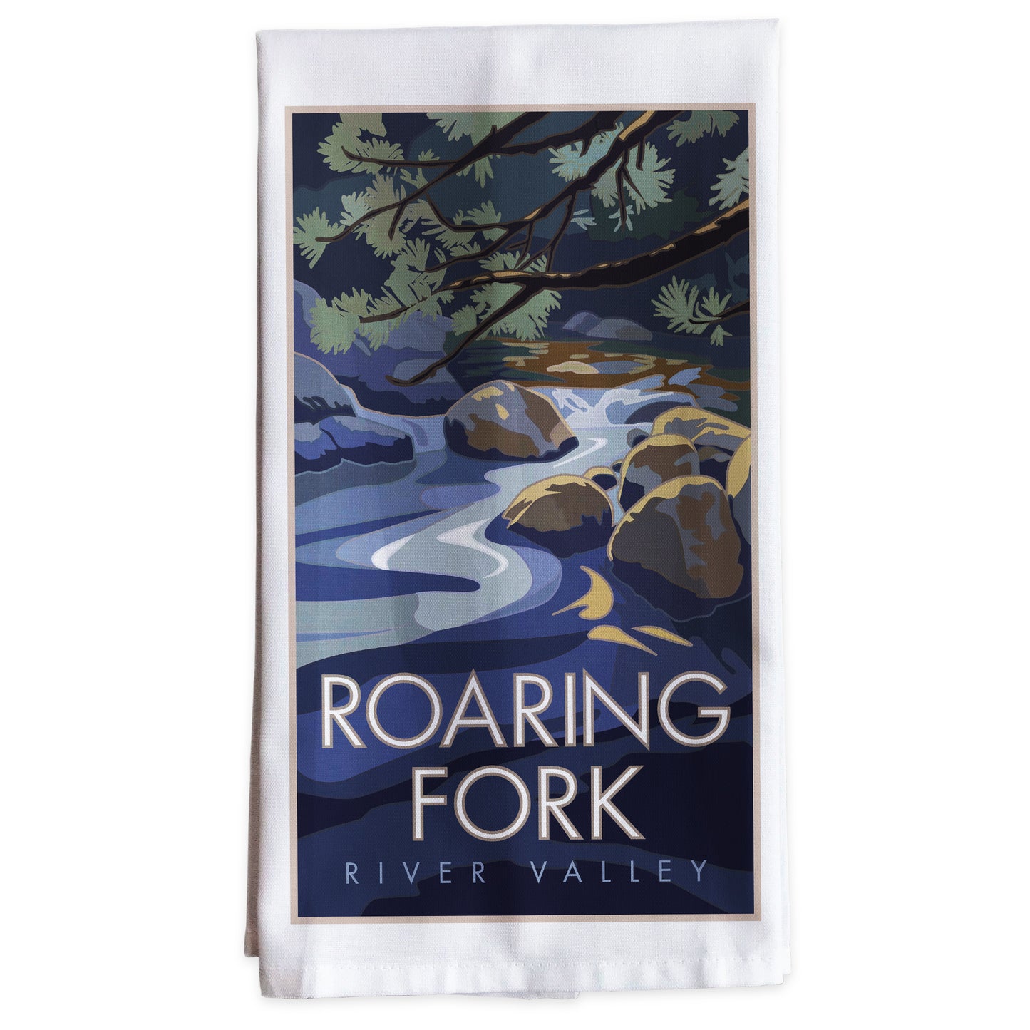 Roaring Fork River Valley, Colorado -Tea Towel