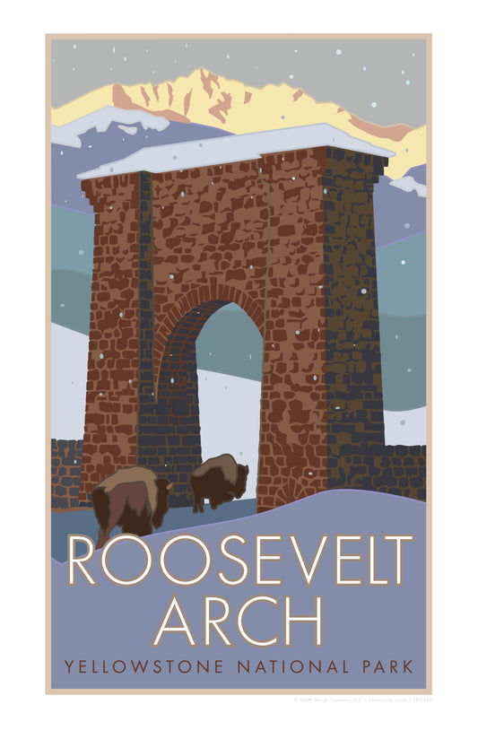 Yellowstone National Park (Roosevelt Arch) - Poster