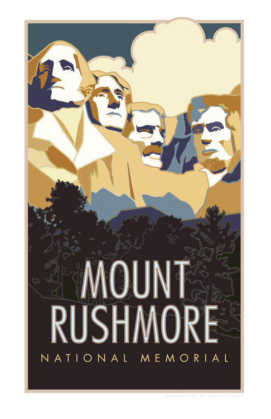 Mt. Rushmore National Memorial, South Dakota - Poster