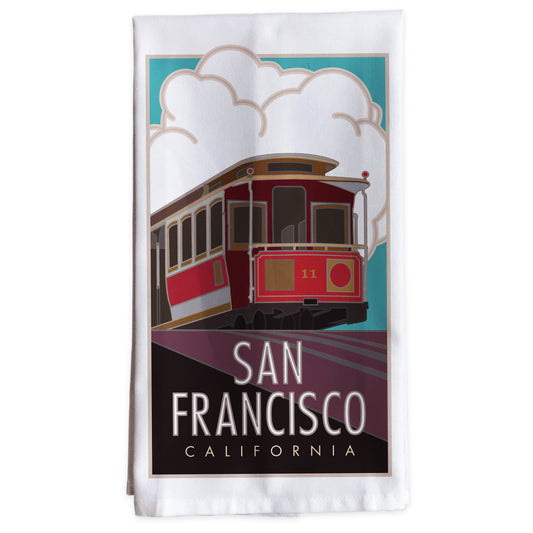 San Francisco (Cable Car), California -Tea Towel