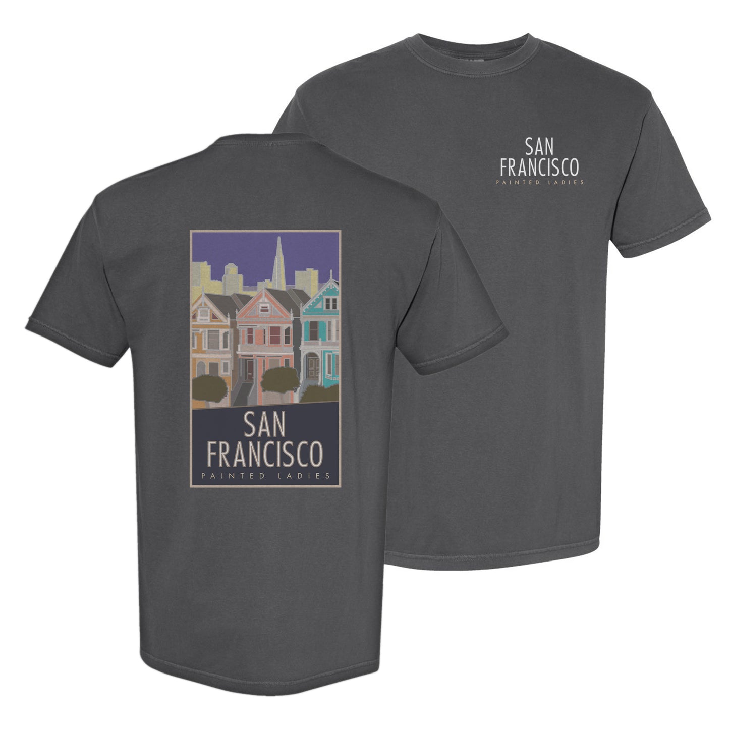 San Francisco (Painted Ladies), California - Comfort Colors Heavyweight T-Shirt