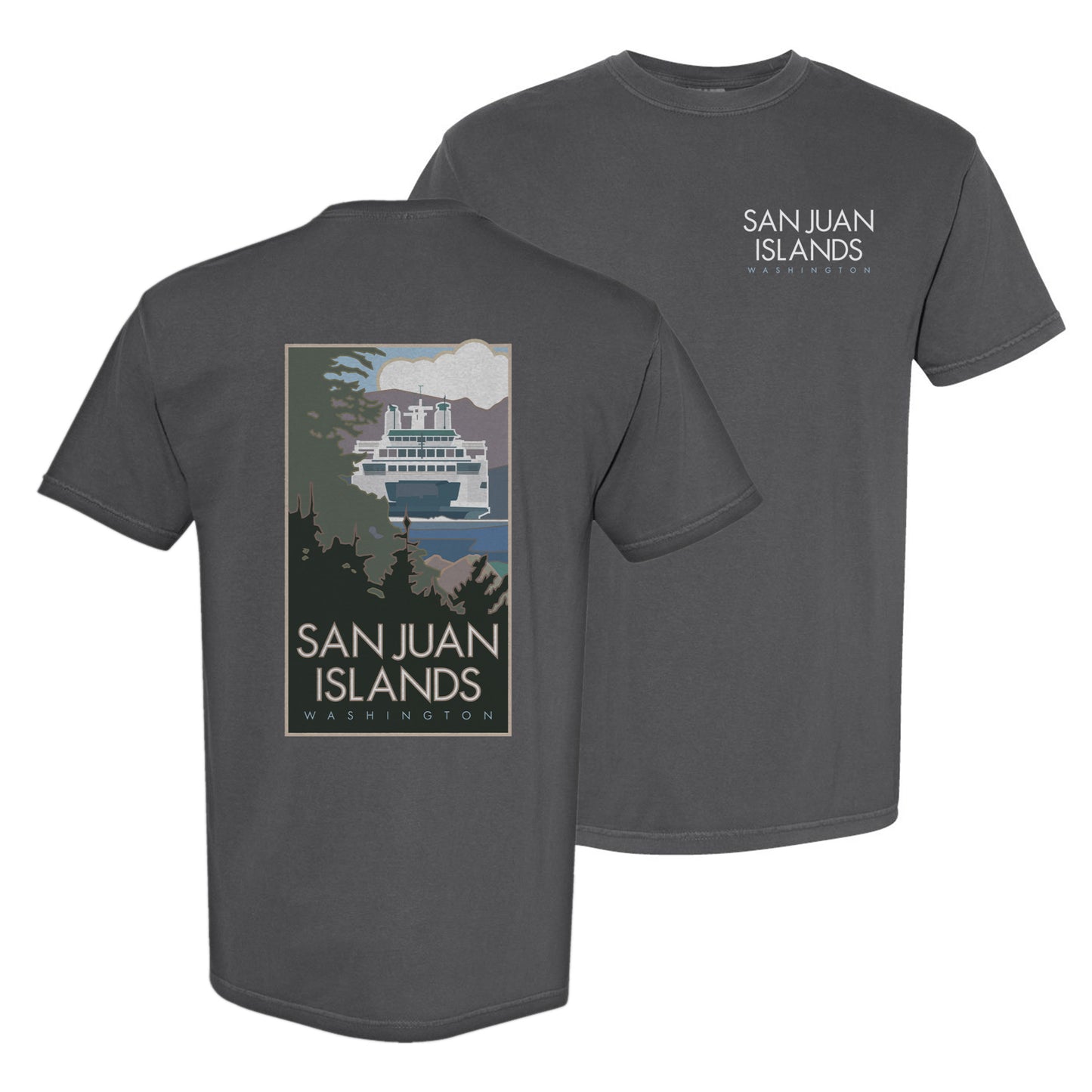 San Juan Islands, Washington Poster - Comfort Colors Heavyweight T-Shirt