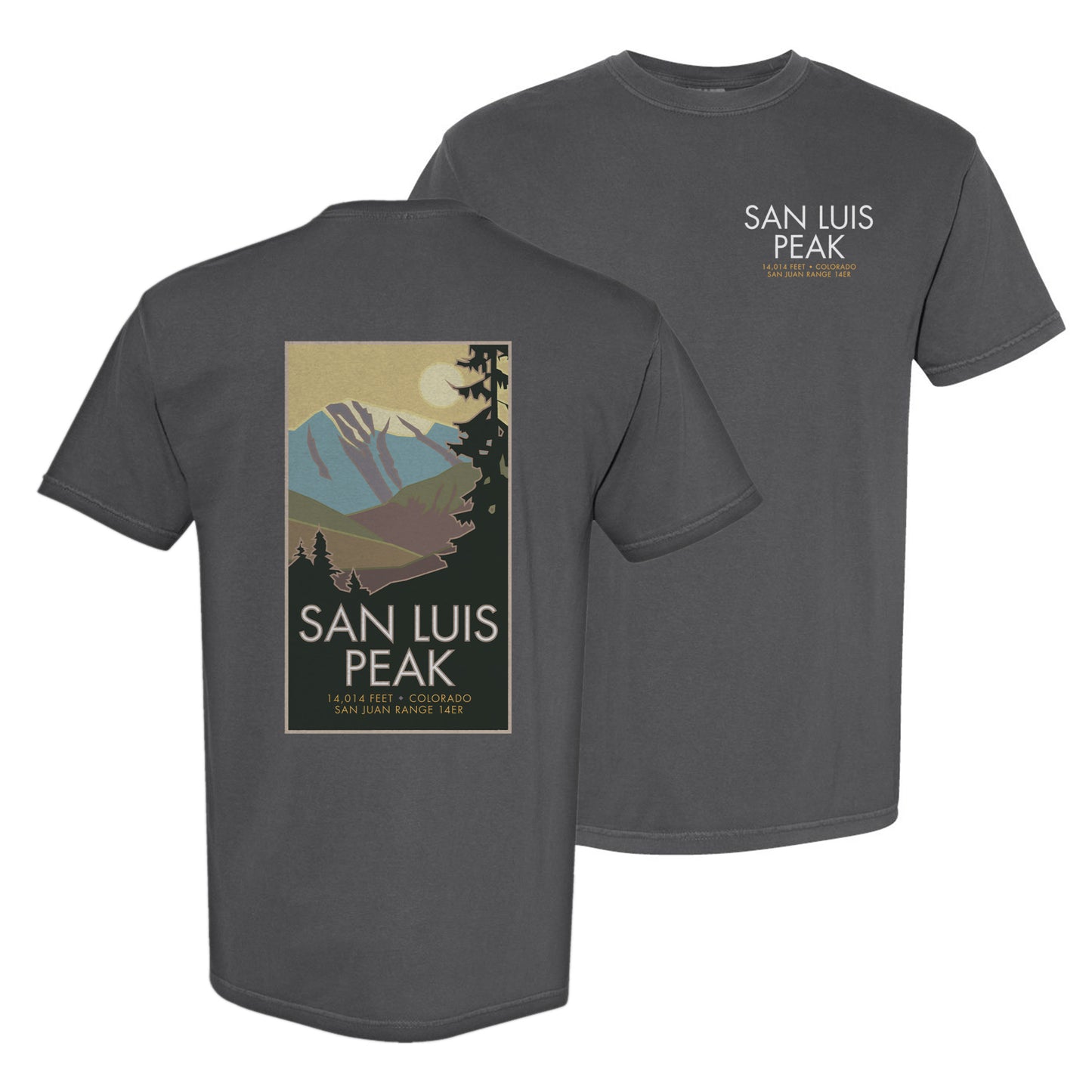San Luis Peak, Colorado - Comfort Colors Heavyweight T-Shirt