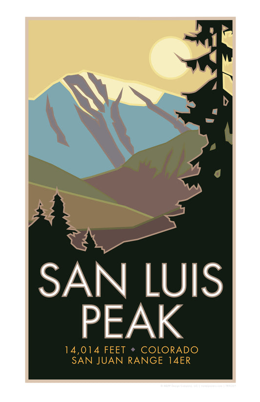 San Luis Peak, Colorado - Colorado 14er - Poster