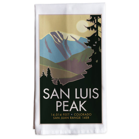 San Luis Peak, Colorado - Colorado 14er -Tea Towel