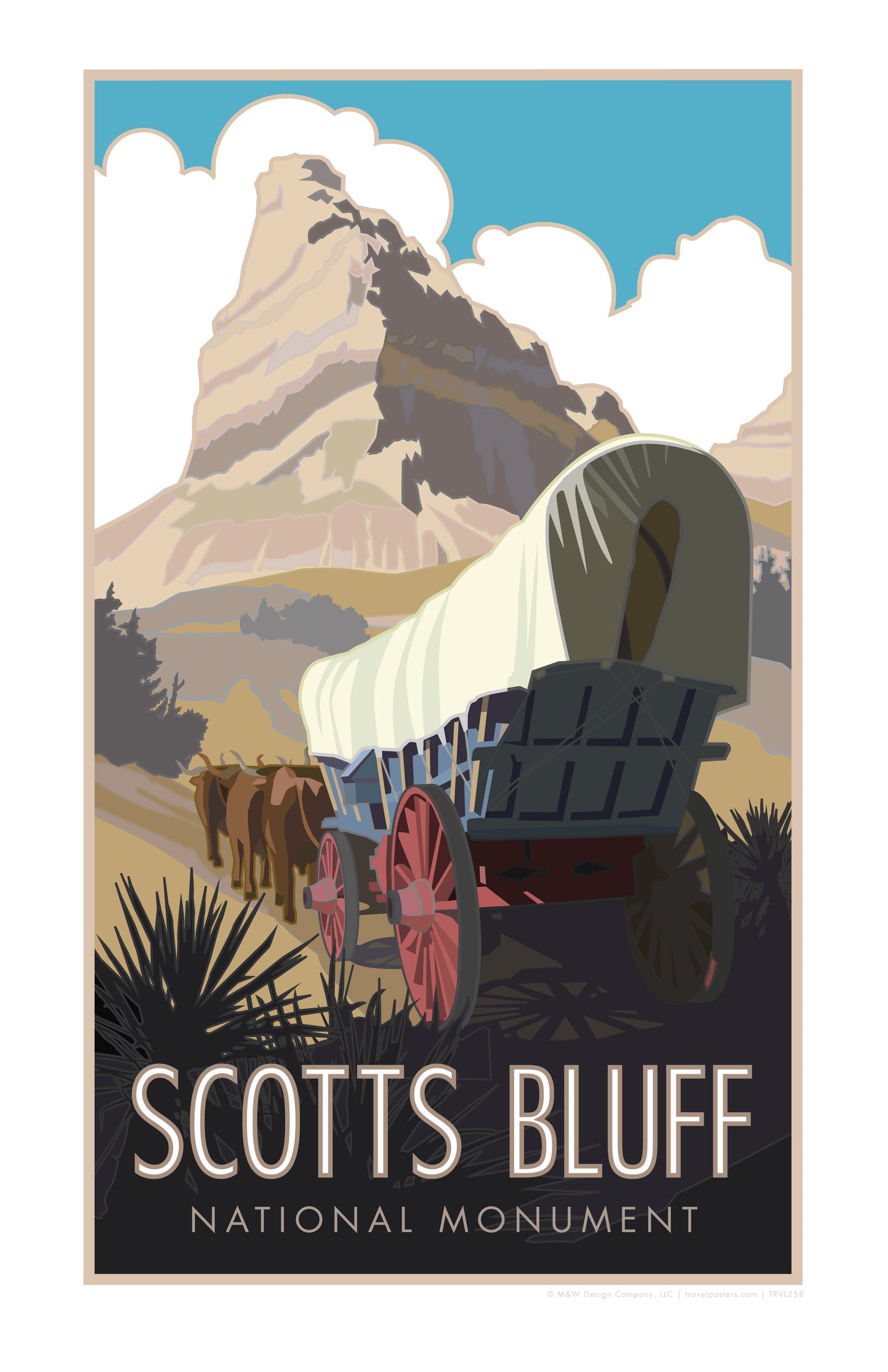 Scotts Bluff National Monument, Nebraska - Poster