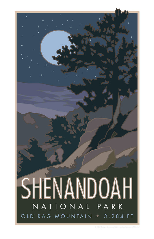 Shenandoah National Park (Old Rag Mountain), Virginia - Poster