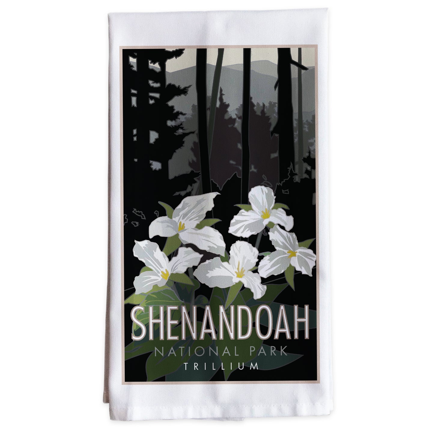 Shenandoah National Park (Trillium), Virginia -Tea Towel