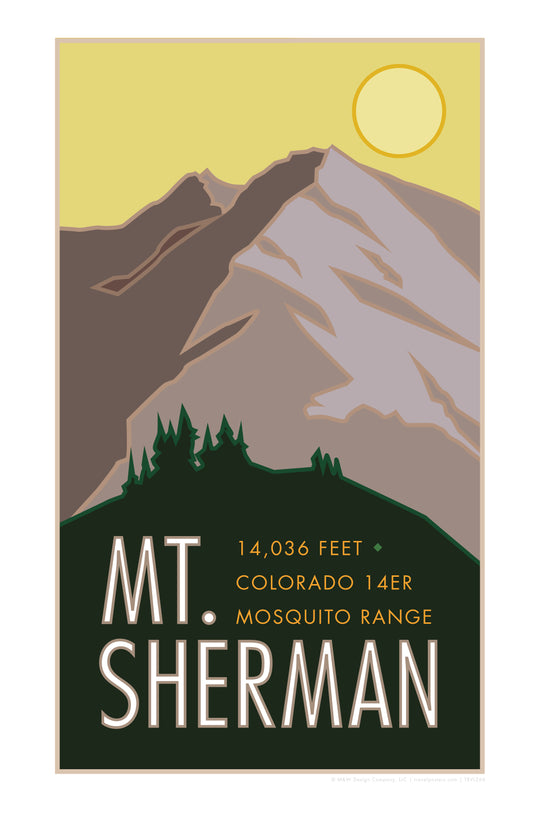 Mt. Sherman, Colorado - Colorado 14er - Poster