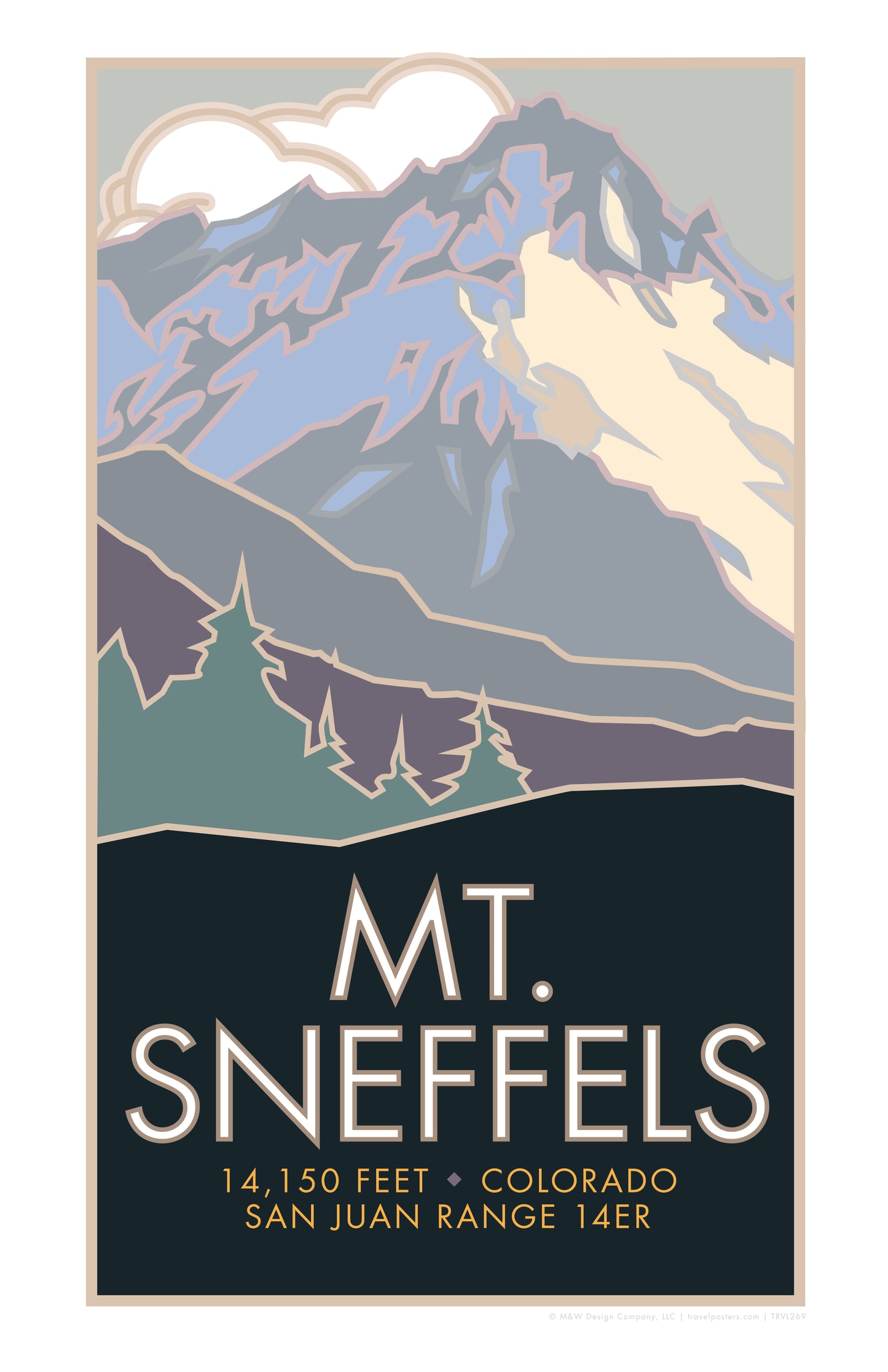 Mt. Sneffels, Colorado - Colorado 14er - Poster