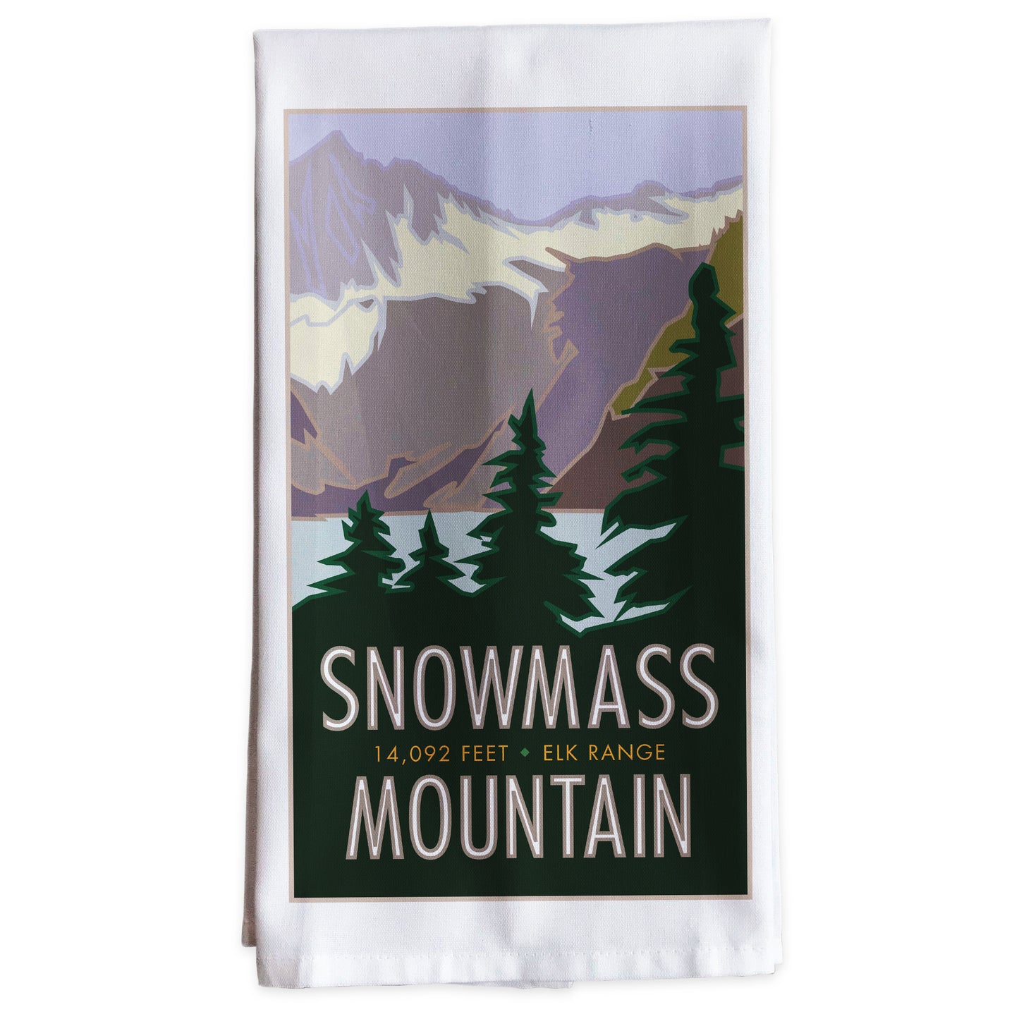 Snowmass Mountain, Colorado - Colorado 14er -Tea Towel