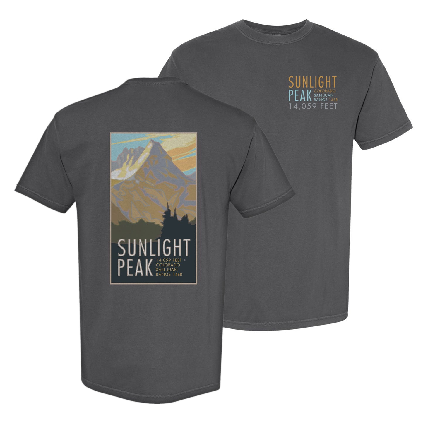 Sunlight Peak, Colorado - Comfort Colors Heavyweight T-Shirt