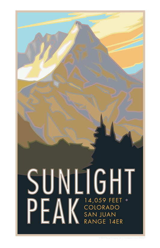 Sunlight Peak, Colorado - Colorado 14er - Poster