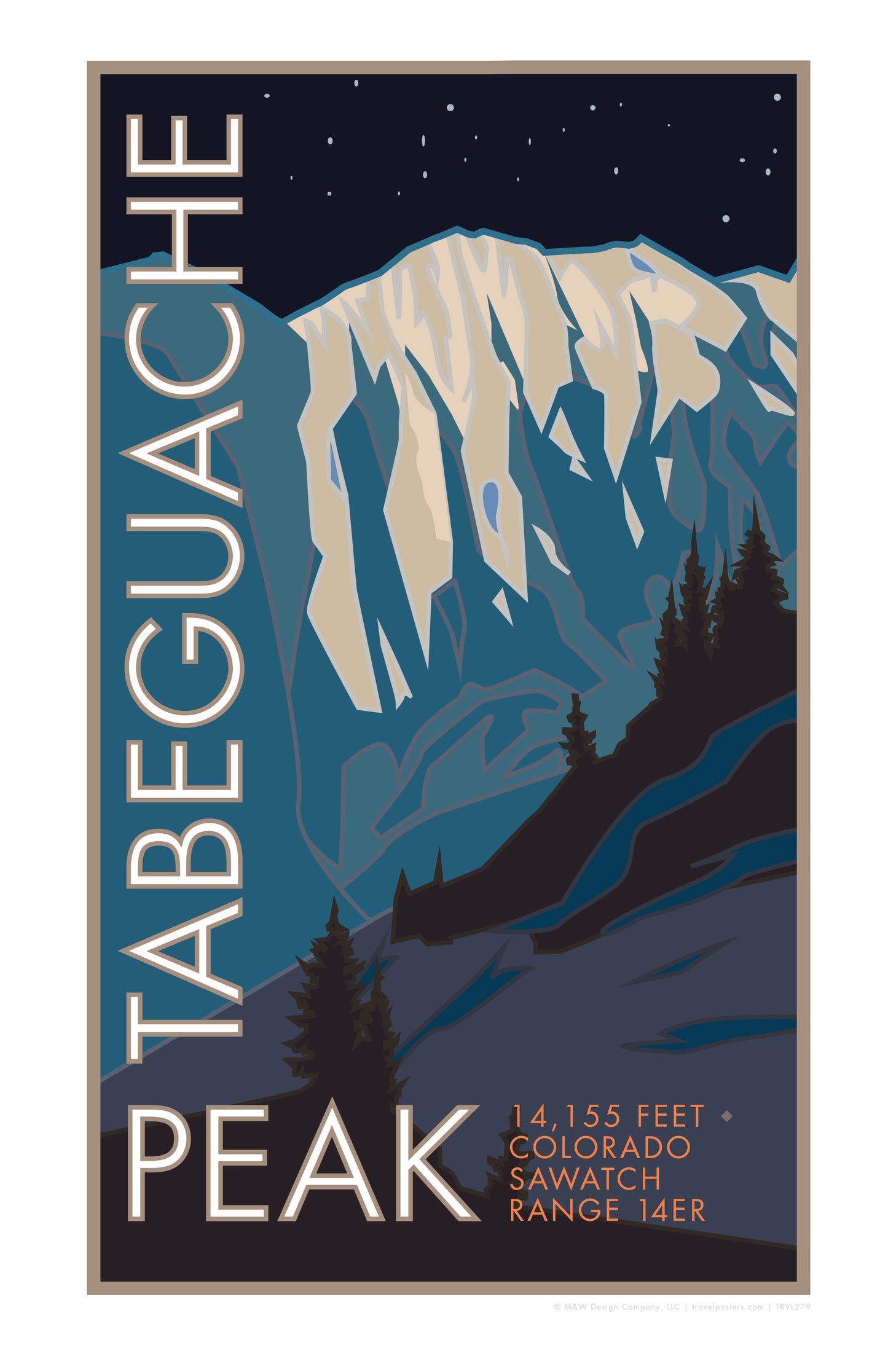 Tabeguache Peak, Colorado - Colorado 14er - Poster