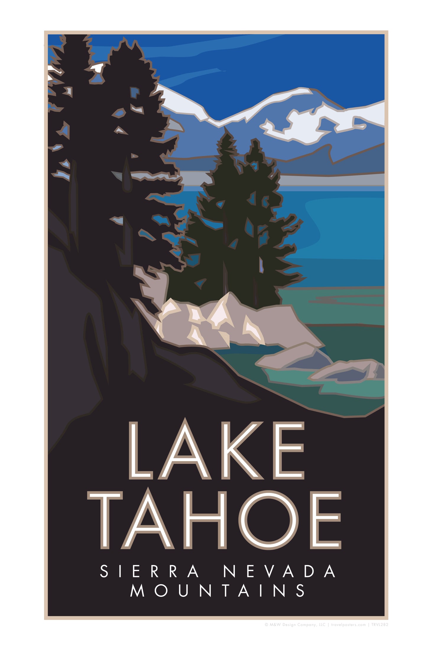 Lake Tahoe, California - Poster