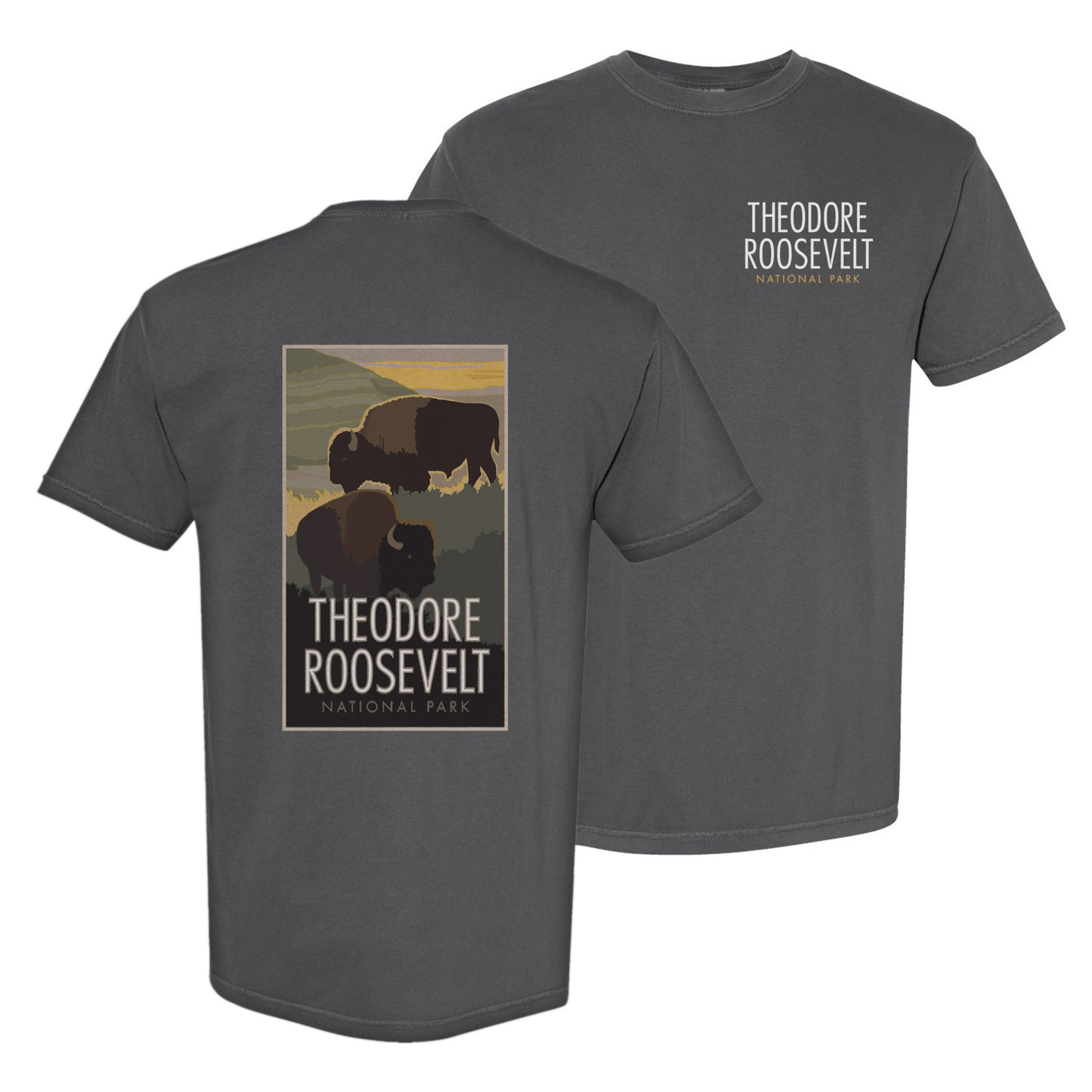 Theodore Roosevelt National Park (Bison) - Comfort Colors Heavyweight T-Shirt