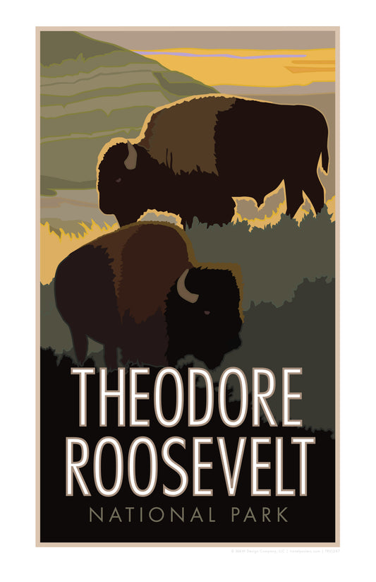 Theodore Roosevelt National Park (Bison) - Poster
