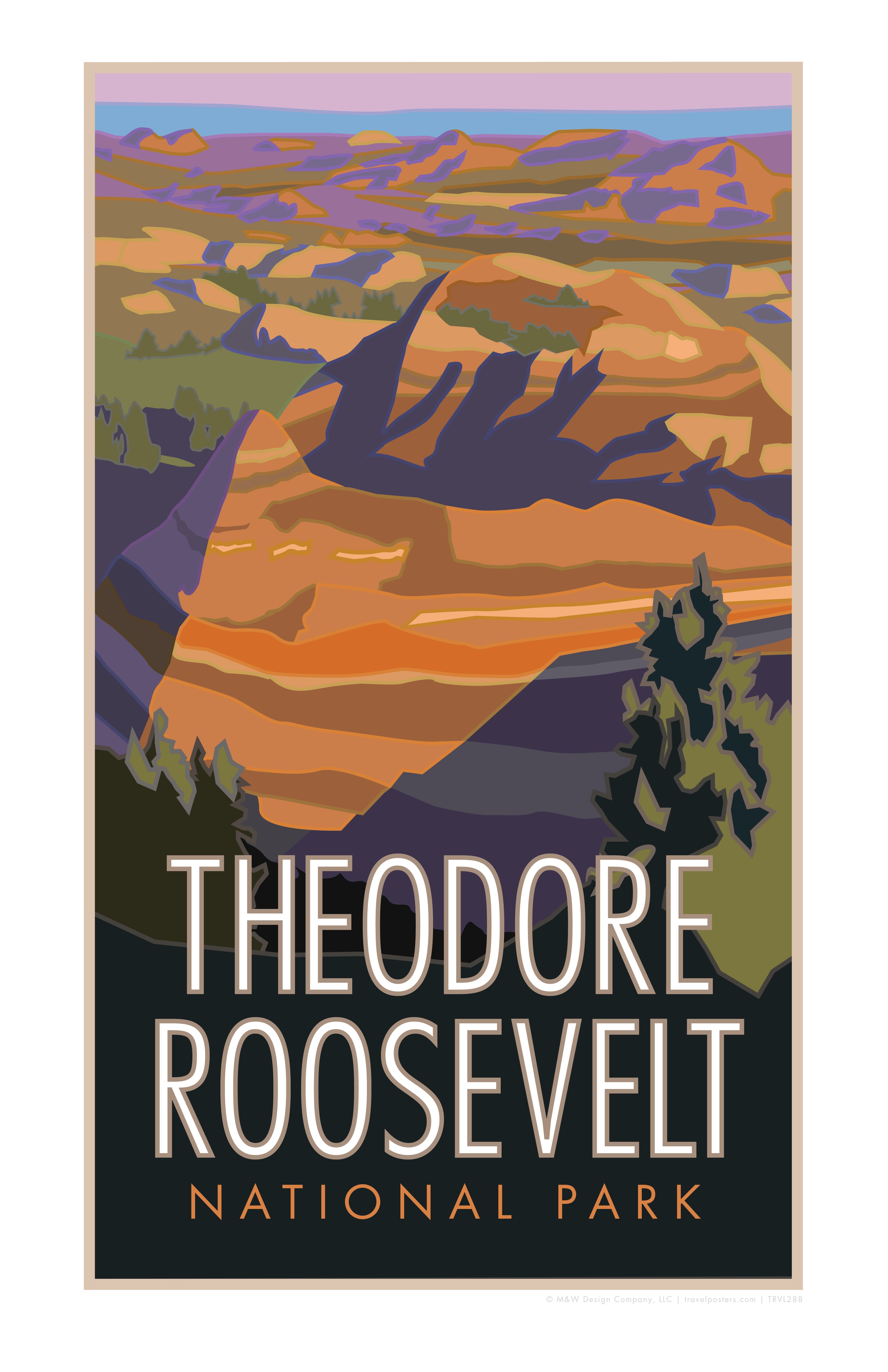Theodore Roosevelt National Park (Painted Canyon) - Poster