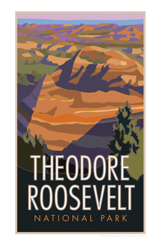 Theodore Roosevelt National Park (Painted Canyon) - Poster