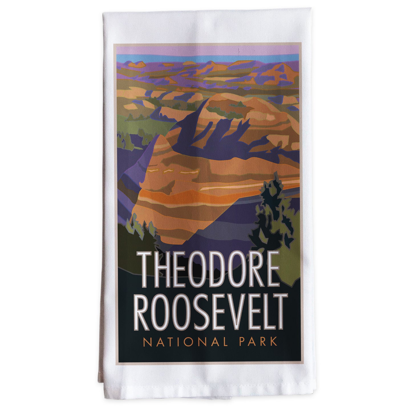 Theodore Roosevelt National Park (Painted Canyon) -Tea Towel