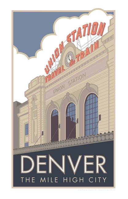 Union Station (Summer Exterior), Denver, Colorado - Poster