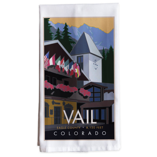 Vail Village Summer, Colorado -Tea Towel