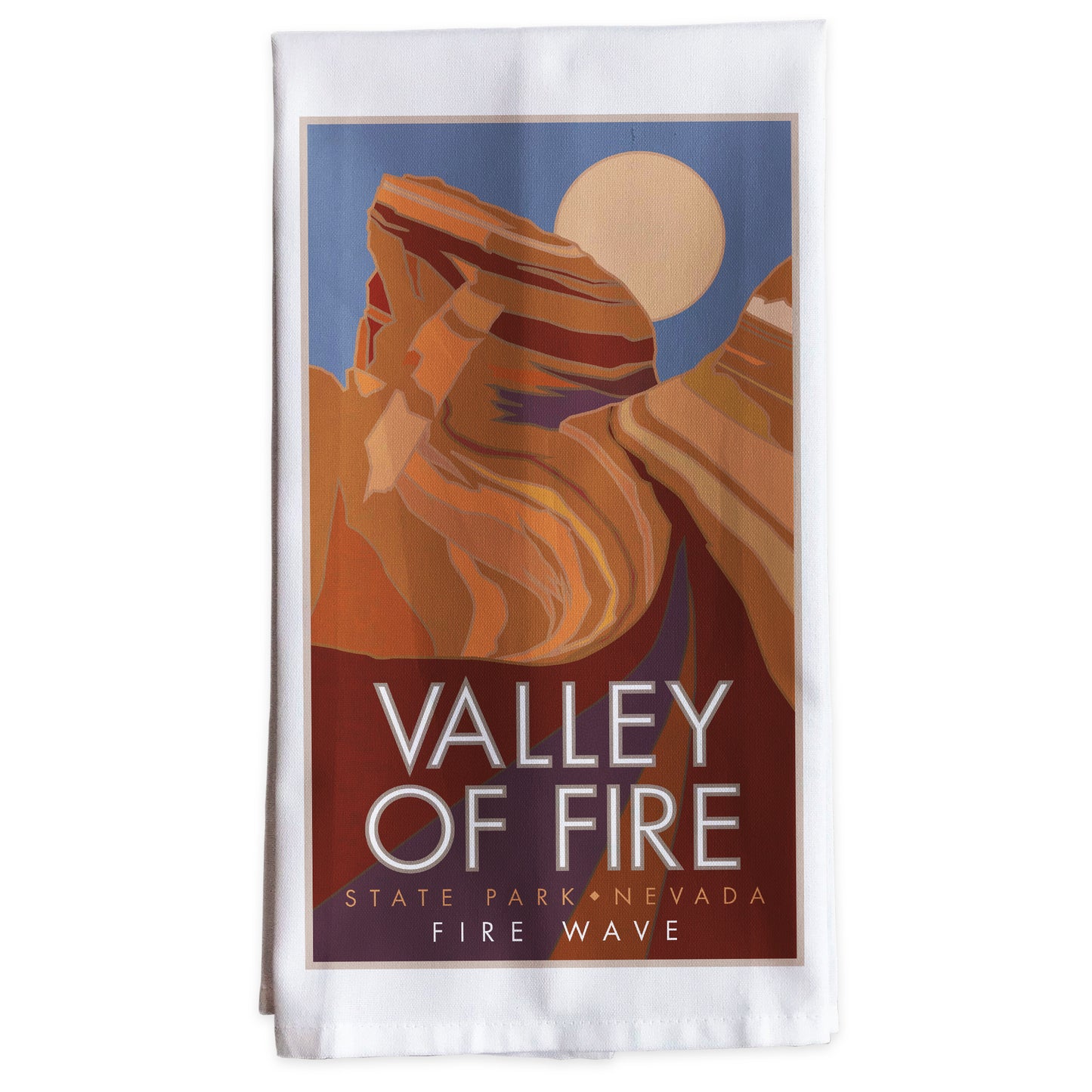 Valley of Fire State Park (Fire Wave), Nevada -Tea Towel