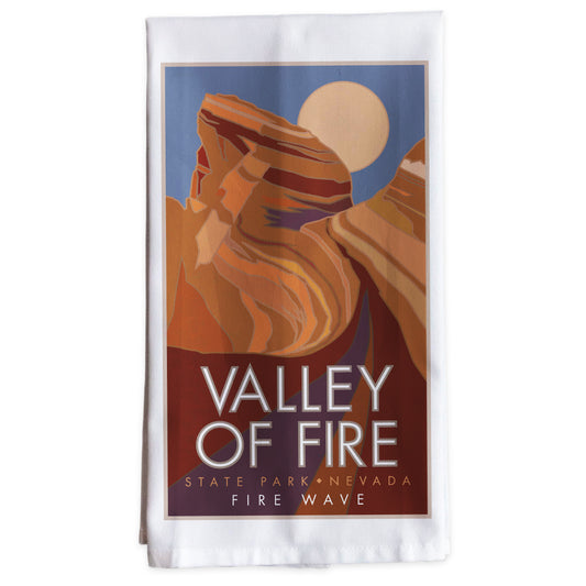 Valley of Fire State Park (Fire Wave), Nevada -Tea Towel