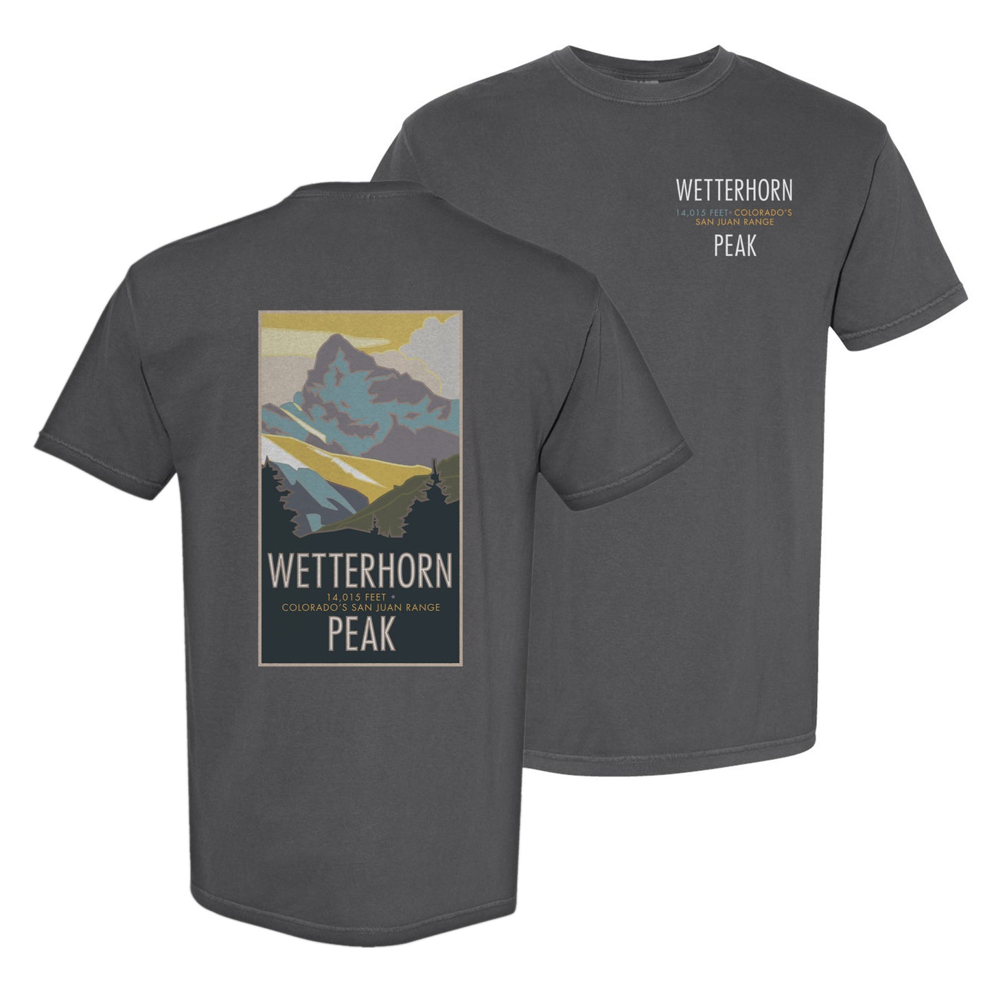 Wetterhorn Peak, Colorado - Comfort Colors Heavyweight T-Shirt