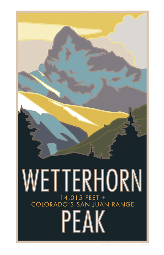 Wetterhorn Peak, Colorado - Colorado 14er - Poster