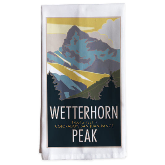 Wetterhorn Peak, Colorado - Colorado 14er -Tea Towel