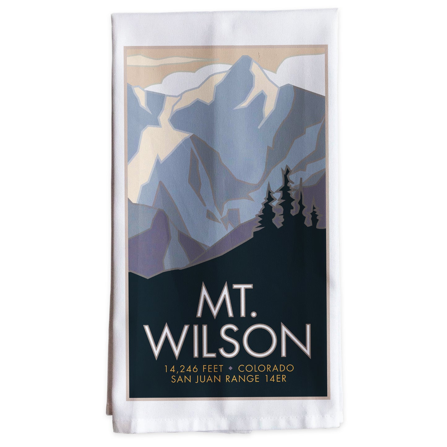 Mt. Wilson, Colorado - Colorado 14er -Tea Towel