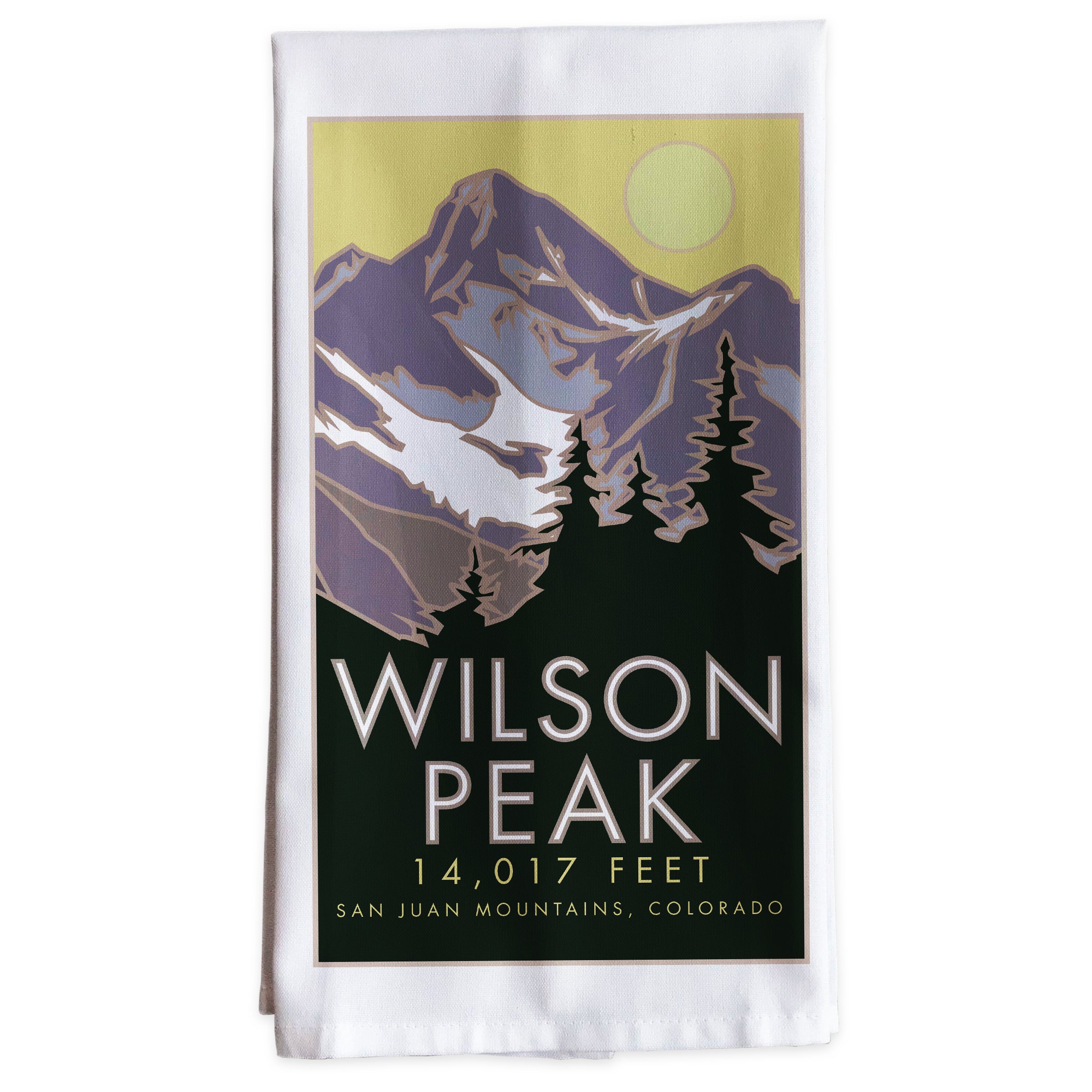 Wilson Peak, Colorado - Colorado 14er -Tea Towel – Travel Posters