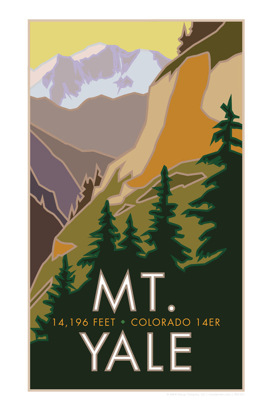 Mt. Yale, Colorado - Colorado 14er - Poster