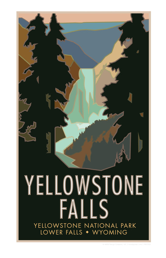 Yellowstone Falls, Yellowstone National Park, Wyoming - Poster
