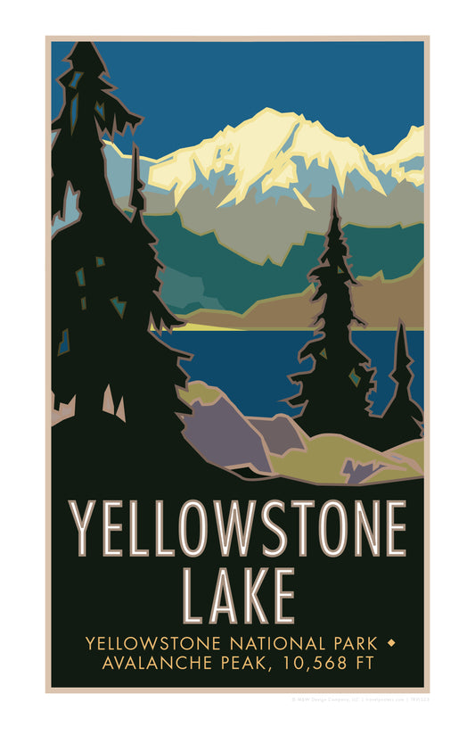 Yellowstone Lake, Yellowstone National Park, Wyoming - Poster