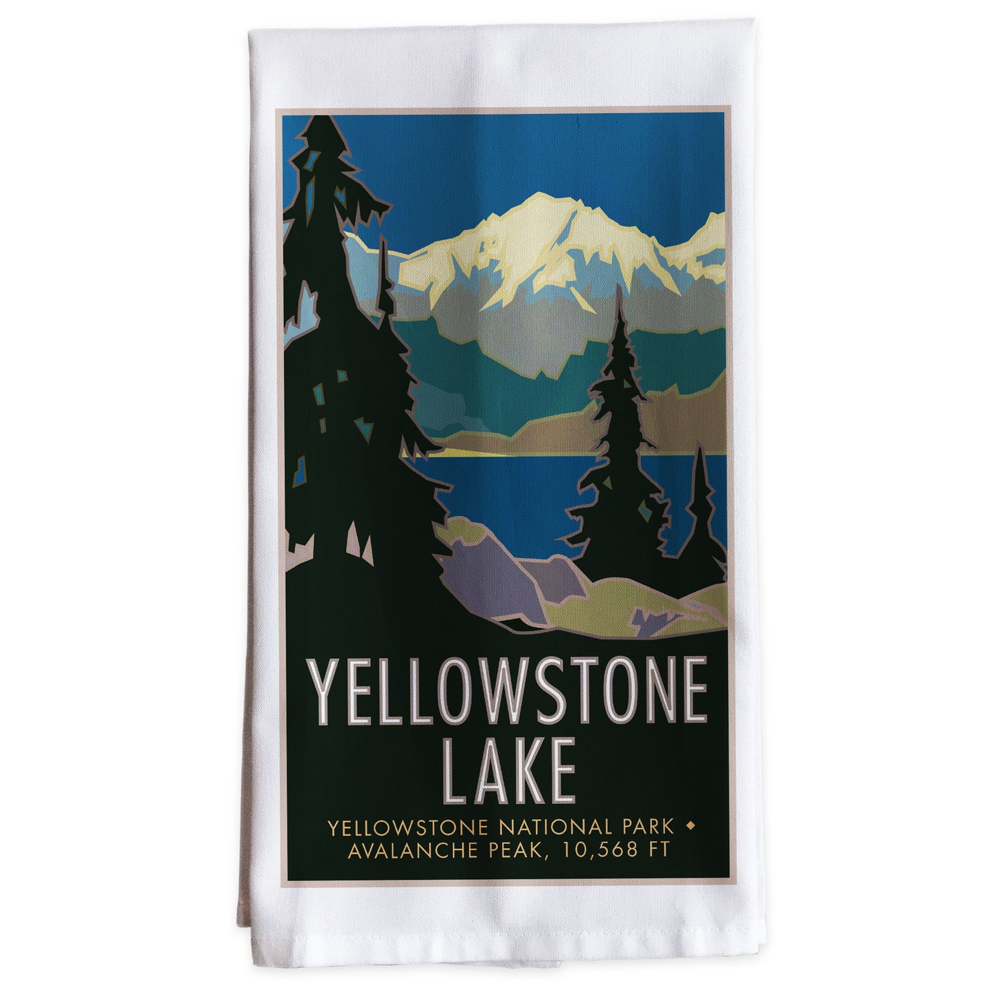 Yellowstone Lake, Yellowstone National Park, Wyoming -Tea Towel