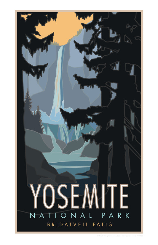 Yosemite National Park (Bridalveil Falls) - Poster