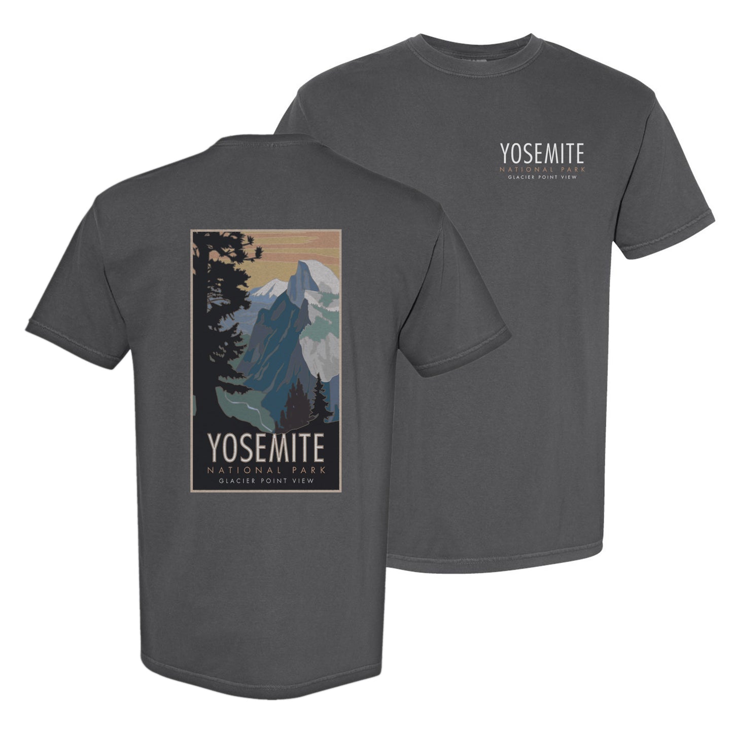 Yosemite National Park (Glacier Point View) - Comfort Colors Heavyweight T-Shirt