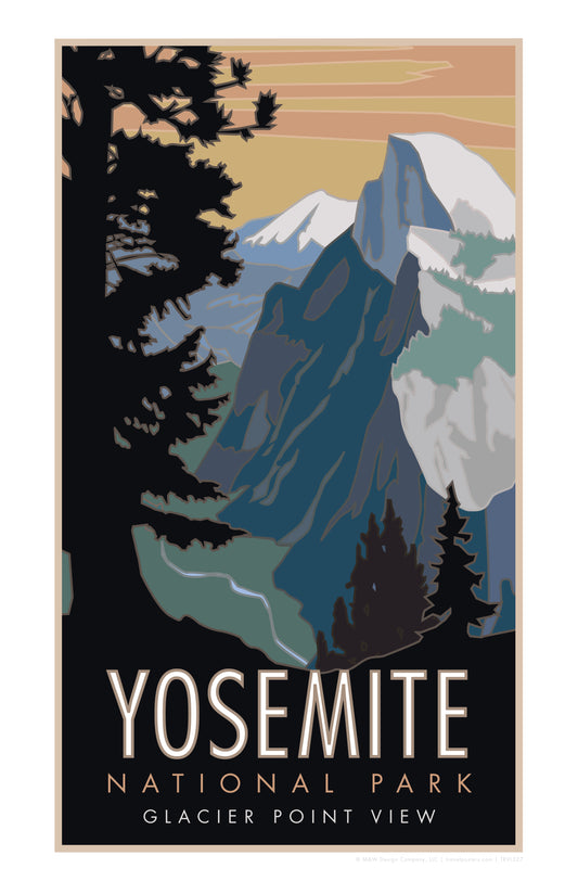 Yosemite National Park (Glacier Point View) - Poster
