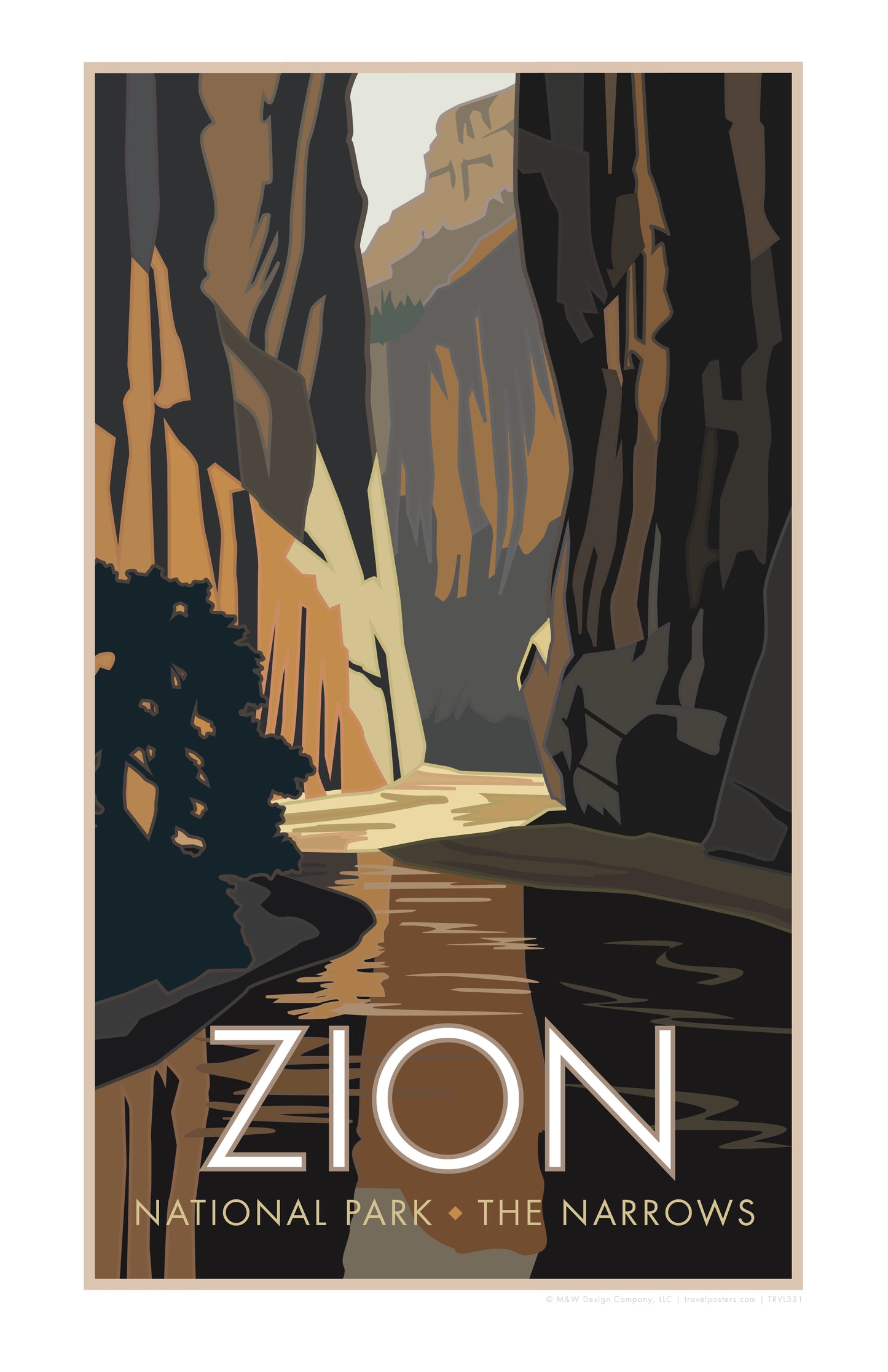 Zion National Park (The Narrows), Utah - Poster