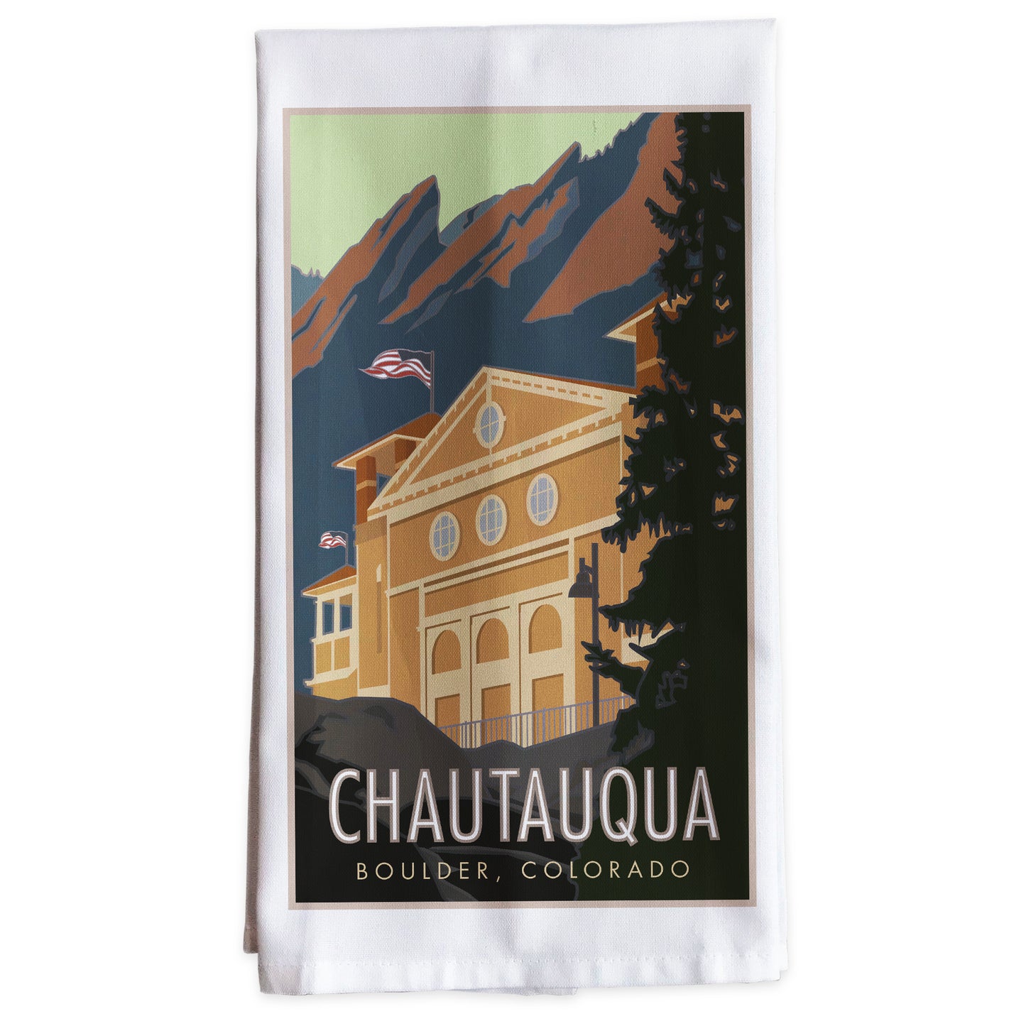 Chautauqua Boulder -Tea Towel